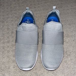GREY SLIP ON SNEAKERS SIZE 8.5